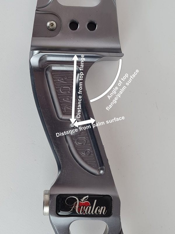 Measuring your riser's grip interface for verification Custom Bow